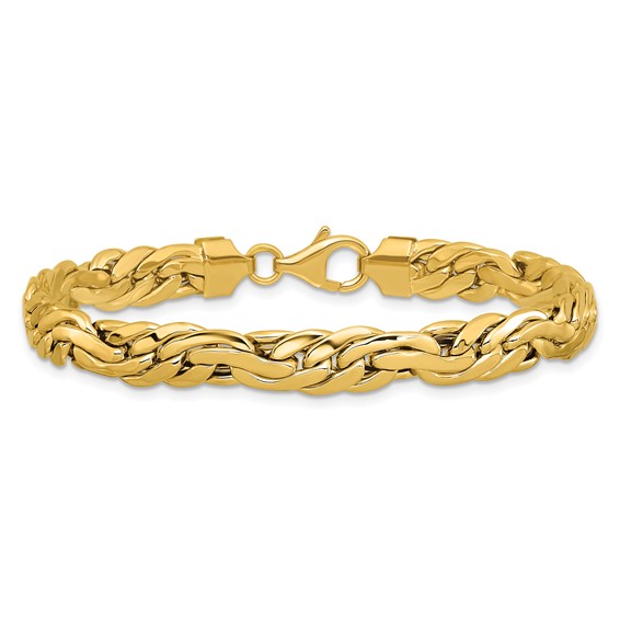 Leslie's 14K Polished 7.5mm Fancy Link Bracelet