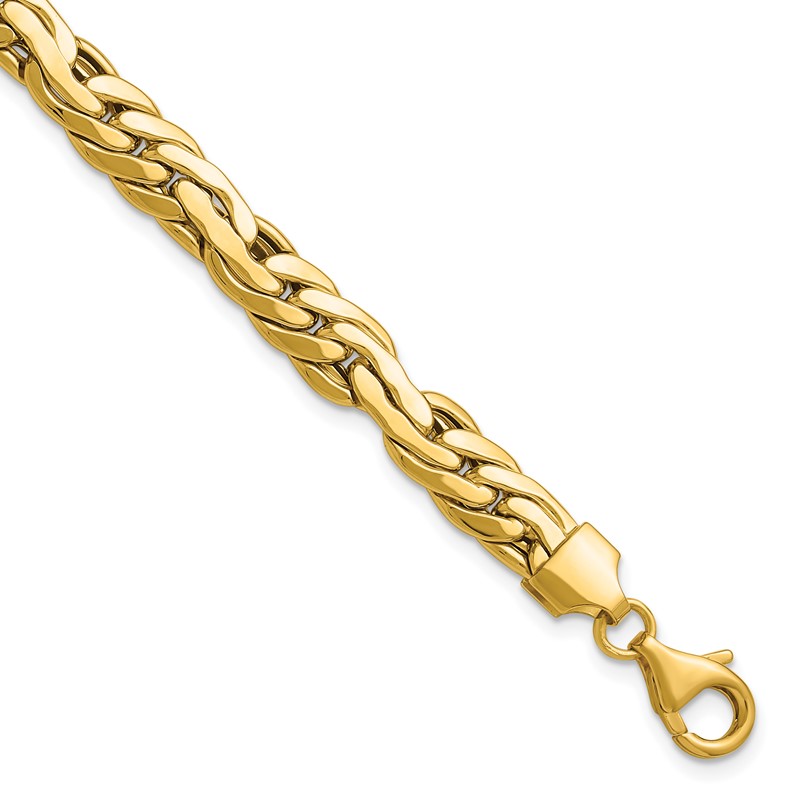 14K Polished 7.5mm Fancy Link Bracelet