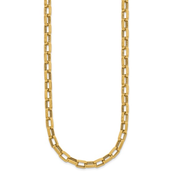 Leslie's 14K Polished 5.5mm Fancy Oval Link Necklace