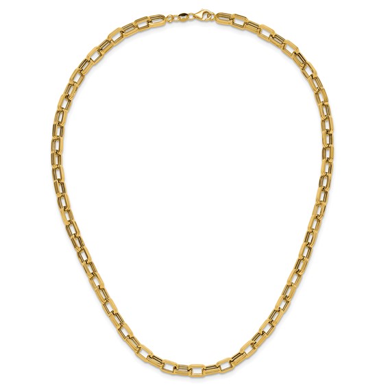 Leslie's 14K Polished 5.5mm Fancy Oval Link Necklace