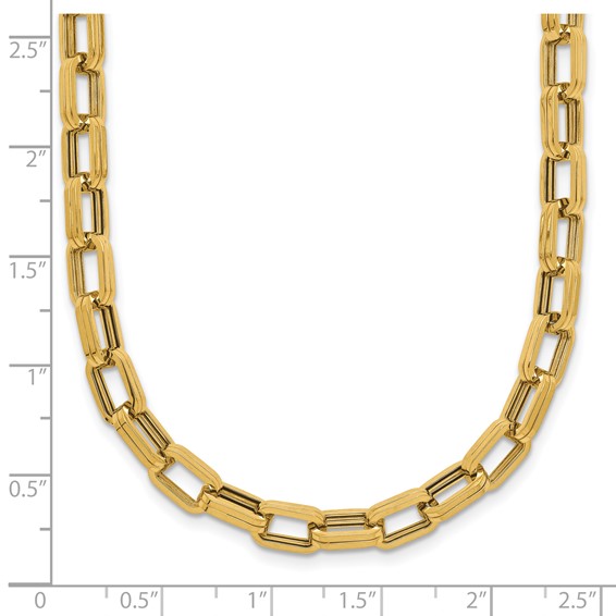Leslie's 14K Polished 5.5mm Fancy Oval Link Necklace