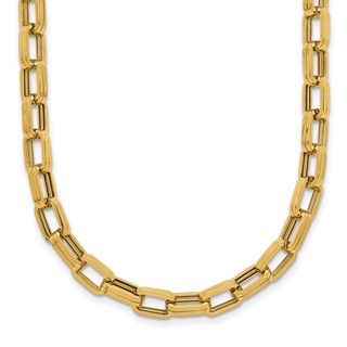 Leslie's 14K Polished 5.5mm Fancy Oval Link Necklace