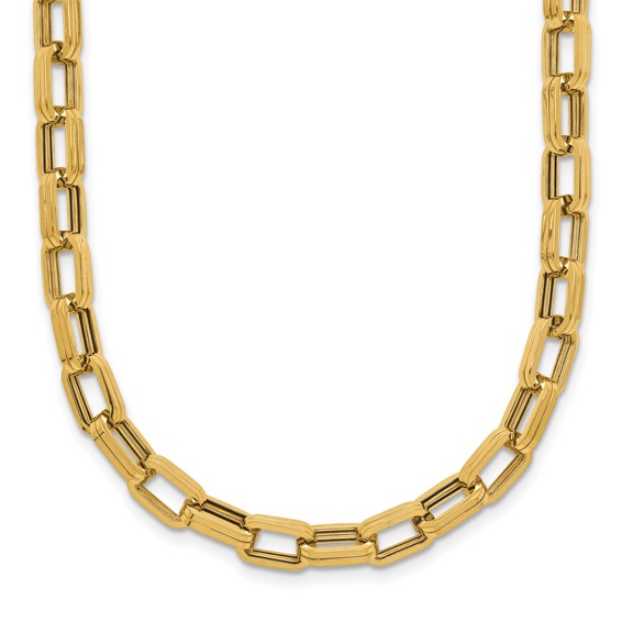 Leslie's 14K Polished 5.5mm Fancy Oval Link Necklace