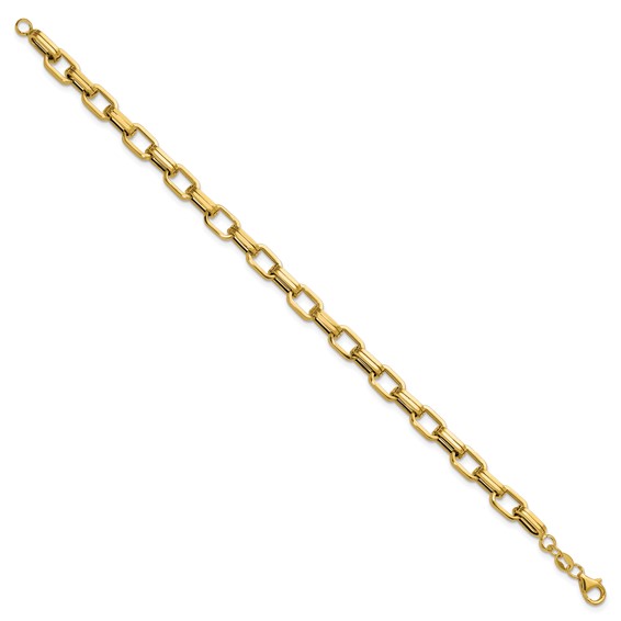 Leslie's 14K Polished 5.5mm Fancy Oval Link Bracelet