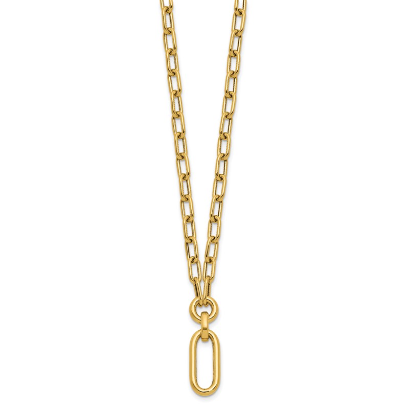 14K Polished Fancy Mixed Link Necklace