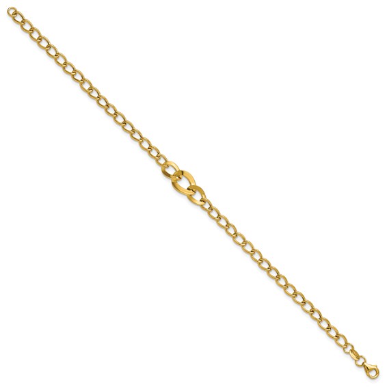 Leslie's 14K Polished Fancy Curb Link Bracelet