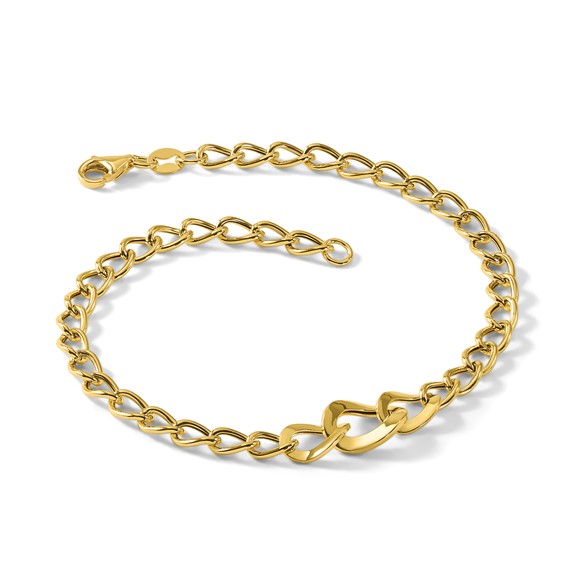 Leslie's 14K Polished Fancy Curb Link Bracelet
