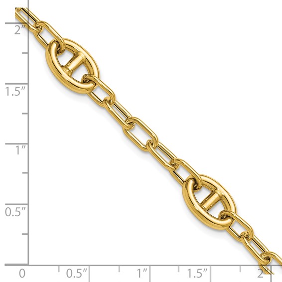Leslie's 14K Polished Fancy Anchor Link Bracelet