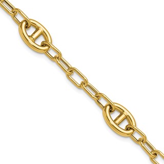 Leslie's 14K Polished Fancy Anchor Link Bracelet