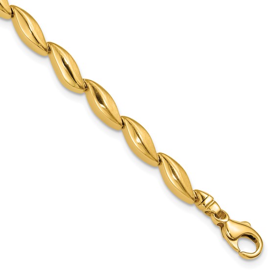 Leslie's 14K Polished and Satin 4.2mm Fancy Link Bracelet