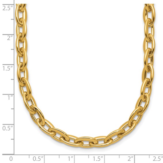 Leslie's 14K Polished Fancy 5.5mm Oval Link Necklace