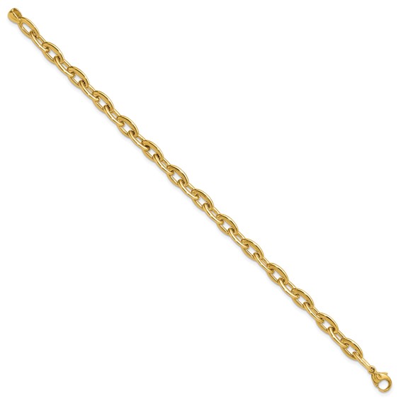 Leslie's 14K Polished Fancy 5.5mm Oval Link Bracelet