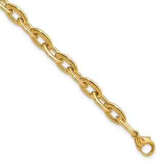 Leslie's 14K Polished Fancy 5.5mm Oval Link Bracelet
