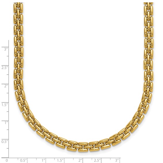 Leslie's 14K Polished 6.3mm Fancy Link Necklace