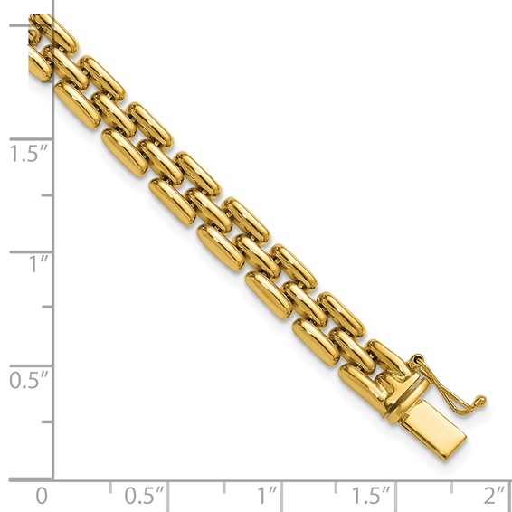 Leslie's 14K Polished 6.3mm Fancy Link Bracelet