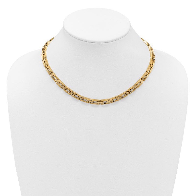 14K Polished 6.5mm Fancy Link Necklace