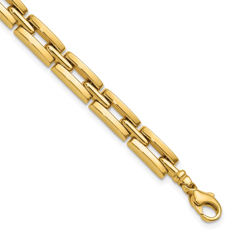 14K Polished 6.5mm Fancy Link Bracelet