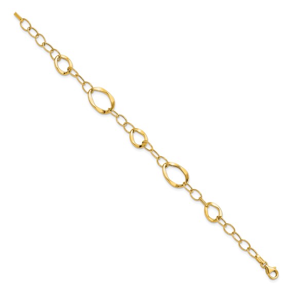 Leslie's 14K Polished Fancy Link Bracelet