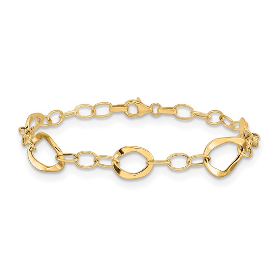 Leslie's 14K Polished Fancy Link Bracelet