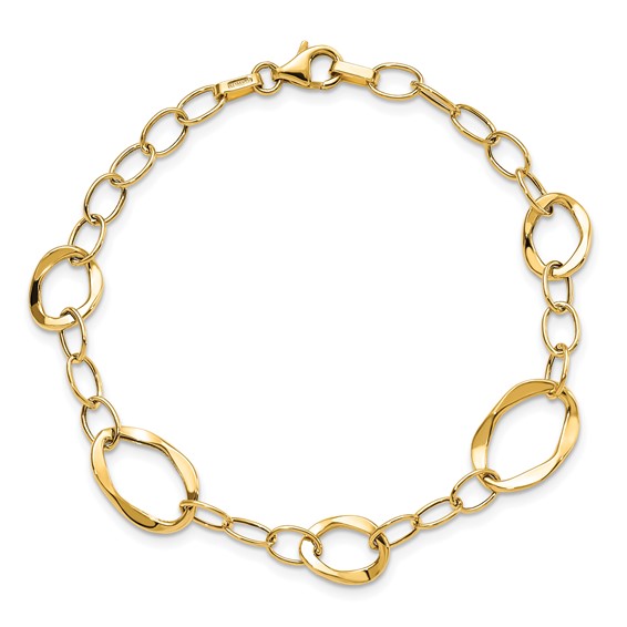 Leslie's 14K Polished Fancy Link Bracelet