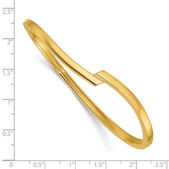 Leslie's 14K Polished Fancy Bypass Hinged Bangle