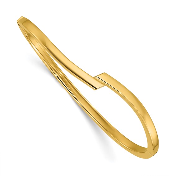 Leslie's 14K Polished Fancy Bypass Hinged Bangle