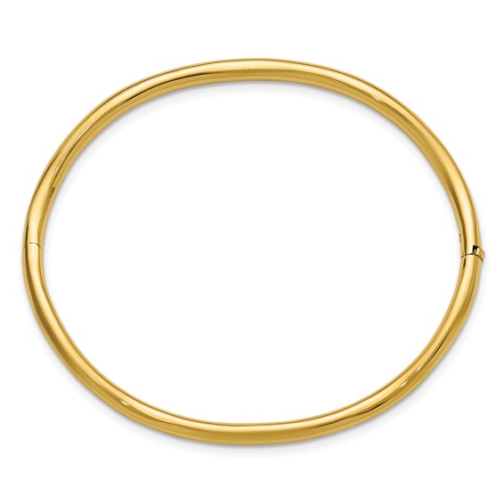 Leslie's 14K Polished Fancy Wavy Hinged Bangle