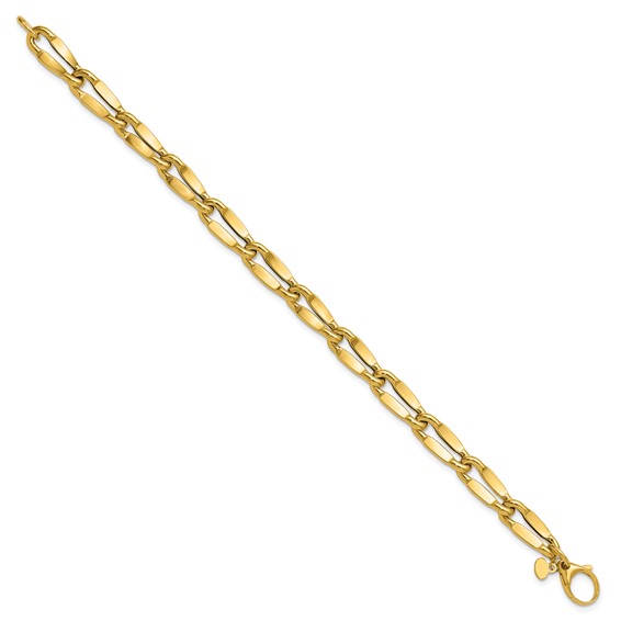 Leslie's 14K Polished Fancy Contoured Link Bracelet
