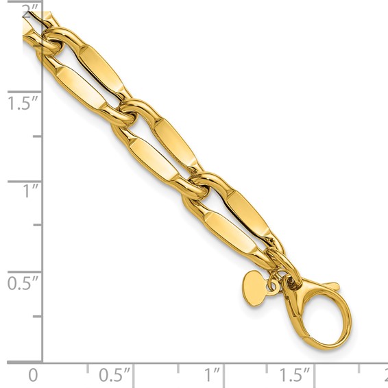 Leslie's 14K Polished Fancy Contoured Link Bracelet