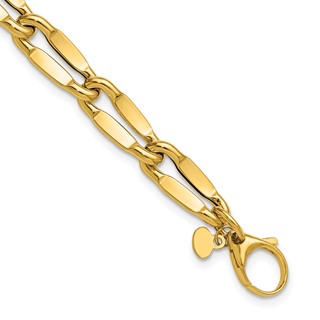Leslie's 14K Polished Fancy Contoured Link Bracelet