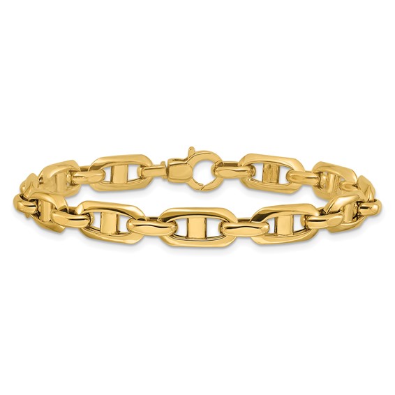 Leslie's 14K Polished Fancy Mariner Link Bracelet