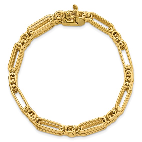 Leslie's 14K Polished Fancy 10.0mm Link Bracelet