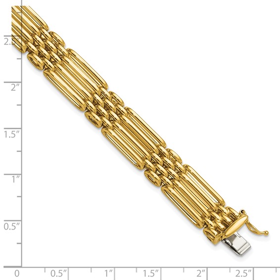 Leslie's 14K Polished Fancy 10.0mm Link Bracelet
