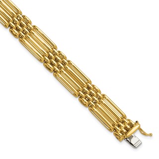 Leslie's 14K Polished Fancy 10.0mm Link Bracelet