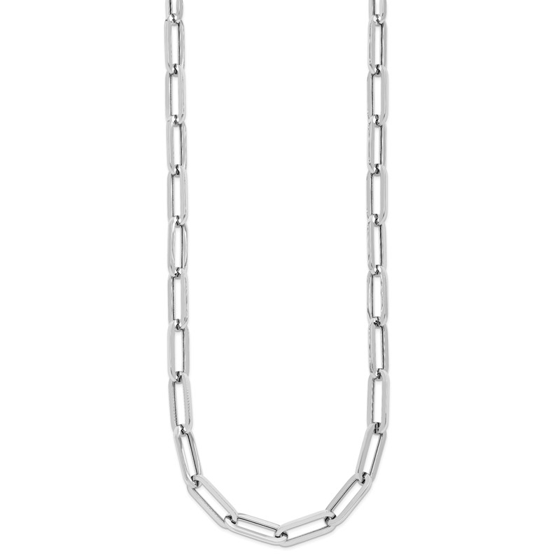 14K White Gold Polished Fancy Link Necklace