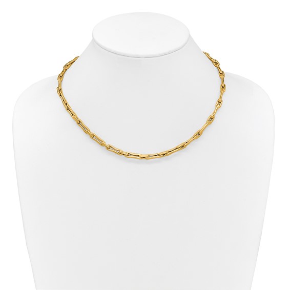 Leslie's 14K Polished Hollow Fancy Link Necklace