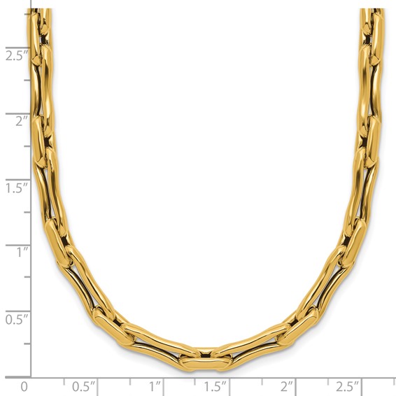 Leslie's 14K Polished Hollow Fancy Link Necklace