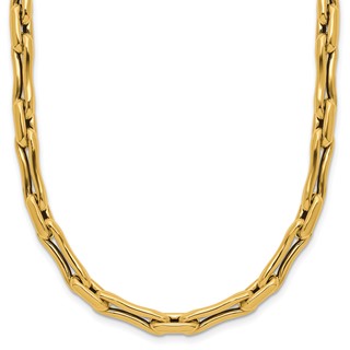Leslie's 14K Polished Hollow Fancy Link Necklace