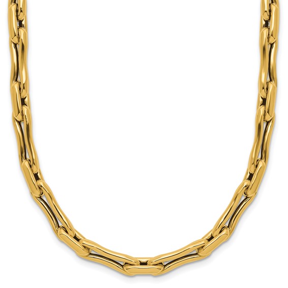 Leslie's 14K Polished Hollow Fancy Link Necklace