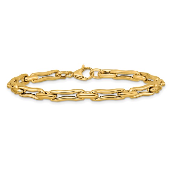 Leslie's 14K Polished Hollow Fancy Link Bracelet