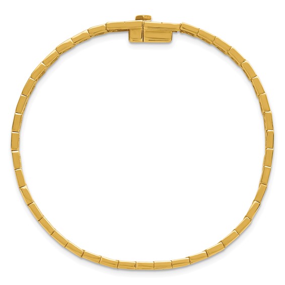 Leslie's 14K Polished Hexagon Design Bracelet