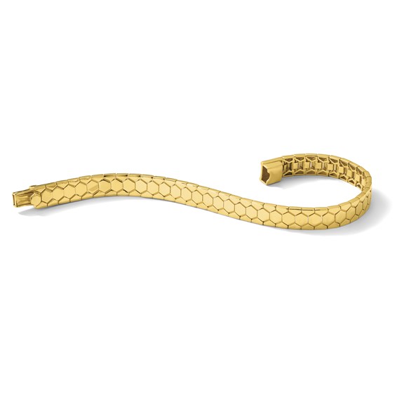 Leslie's 14K Polished Hexagon Design Bracelet
