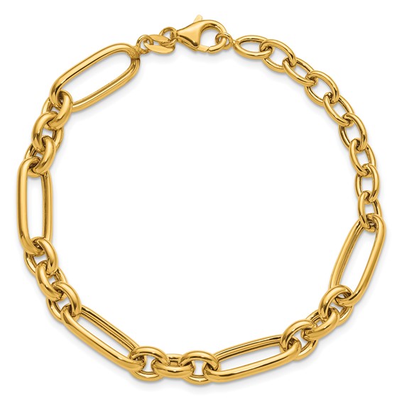 Leslie's 14K Polished Fancy Link Bracelet