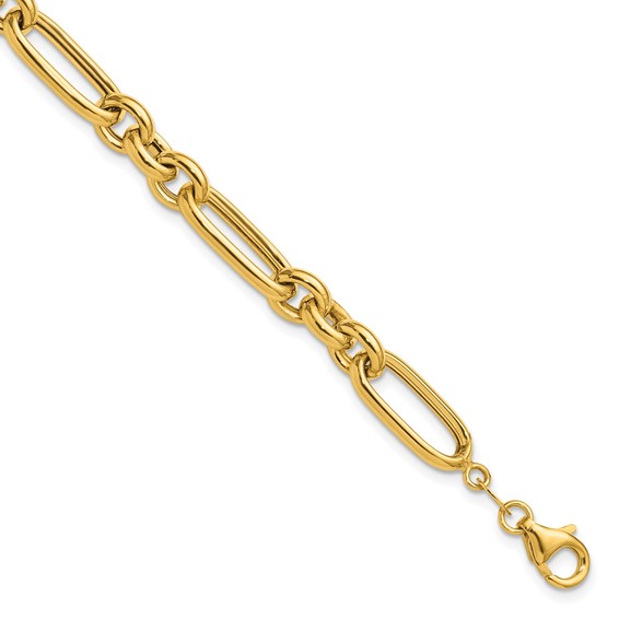 Leslie's 14K Polished Fancy Link Bracelet