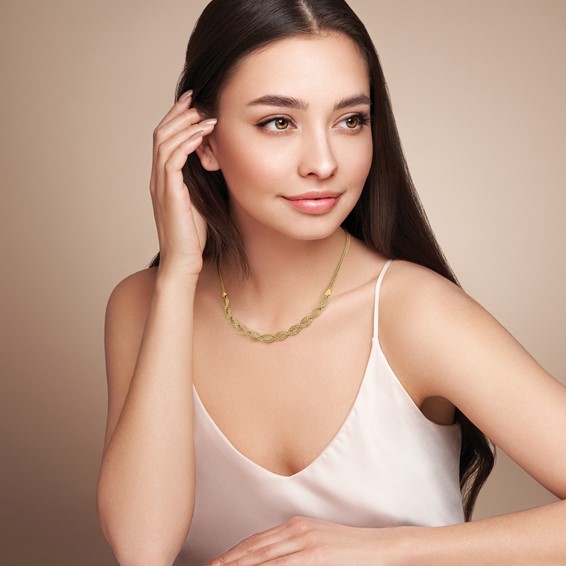 Leslie's 14K Polished Fancy Woven Bracelet