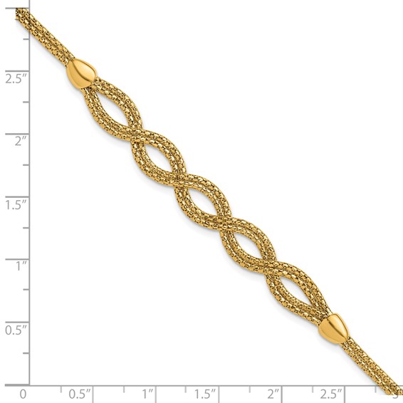 Leslie's 14K Polished Fancy Woven Bracelet