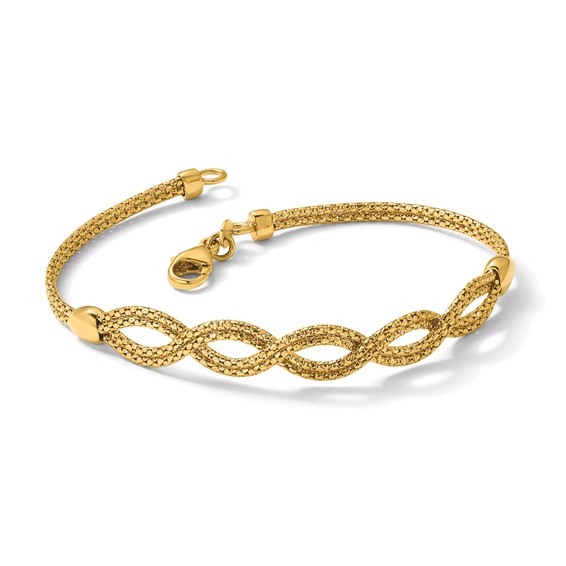 Leslie's 14K Polished Fancy Woven Bracelet
