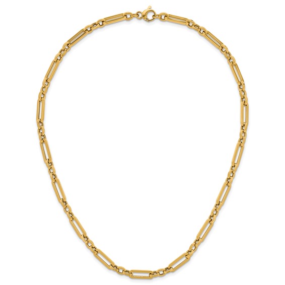 Leslie's 14K Polished Fancy Paperclip Link Necklace