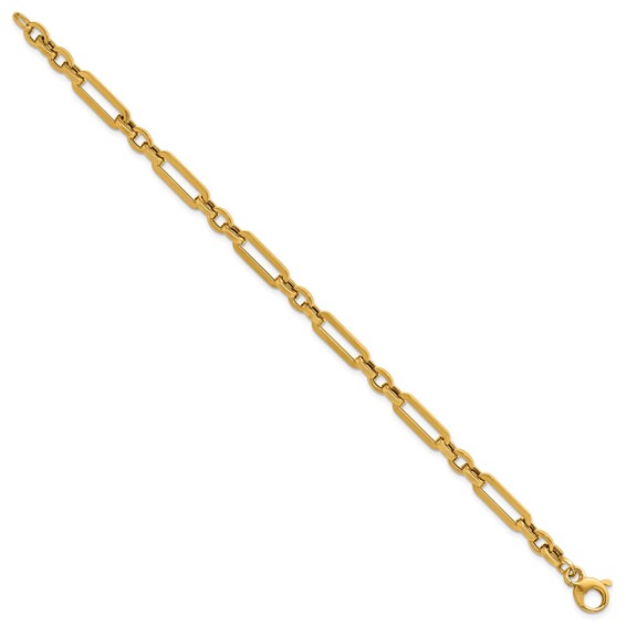 Leslie's 14K Polished Fancy Paperclip Link Bracelet