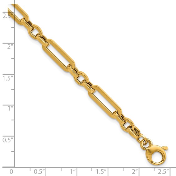 Leslie's 14K Polished Fancy Paperclip Link Bracelet